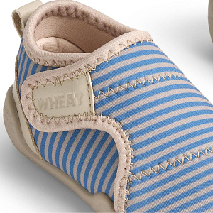 Тапочки для пляжа Wheat "Shawn Blue Swim Stripe", голубые полоски